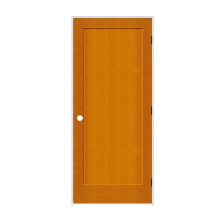 Codel Doors 36" x 80" x 1-3/8" Fir 1-Panel Interior Shaker 6-9/16" LH Prehung Door with Matte Black Hinges 3068fir8401LH10B6916